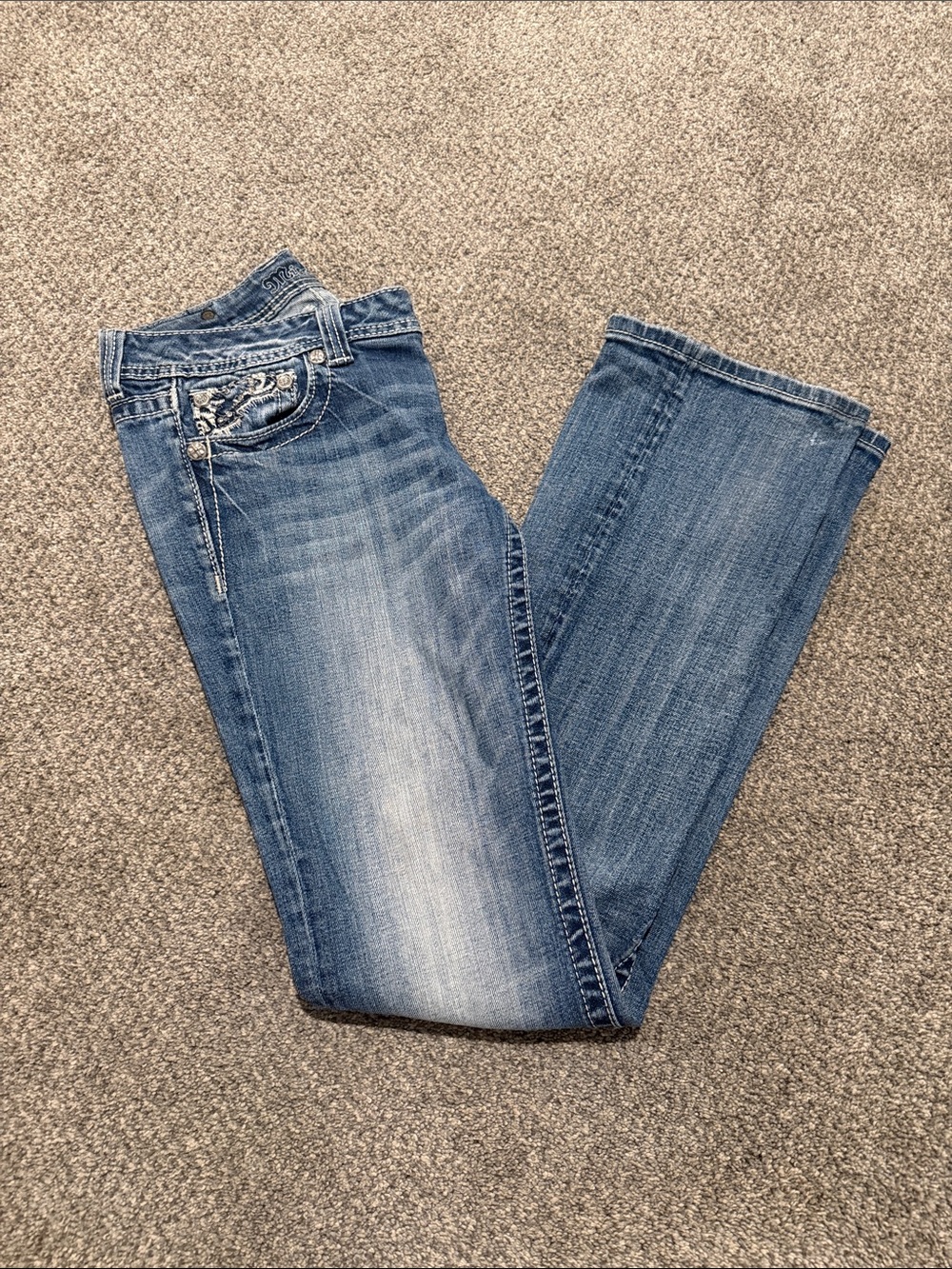 Miss me Classic Women's Blue Denim Jeans - Boot cut.